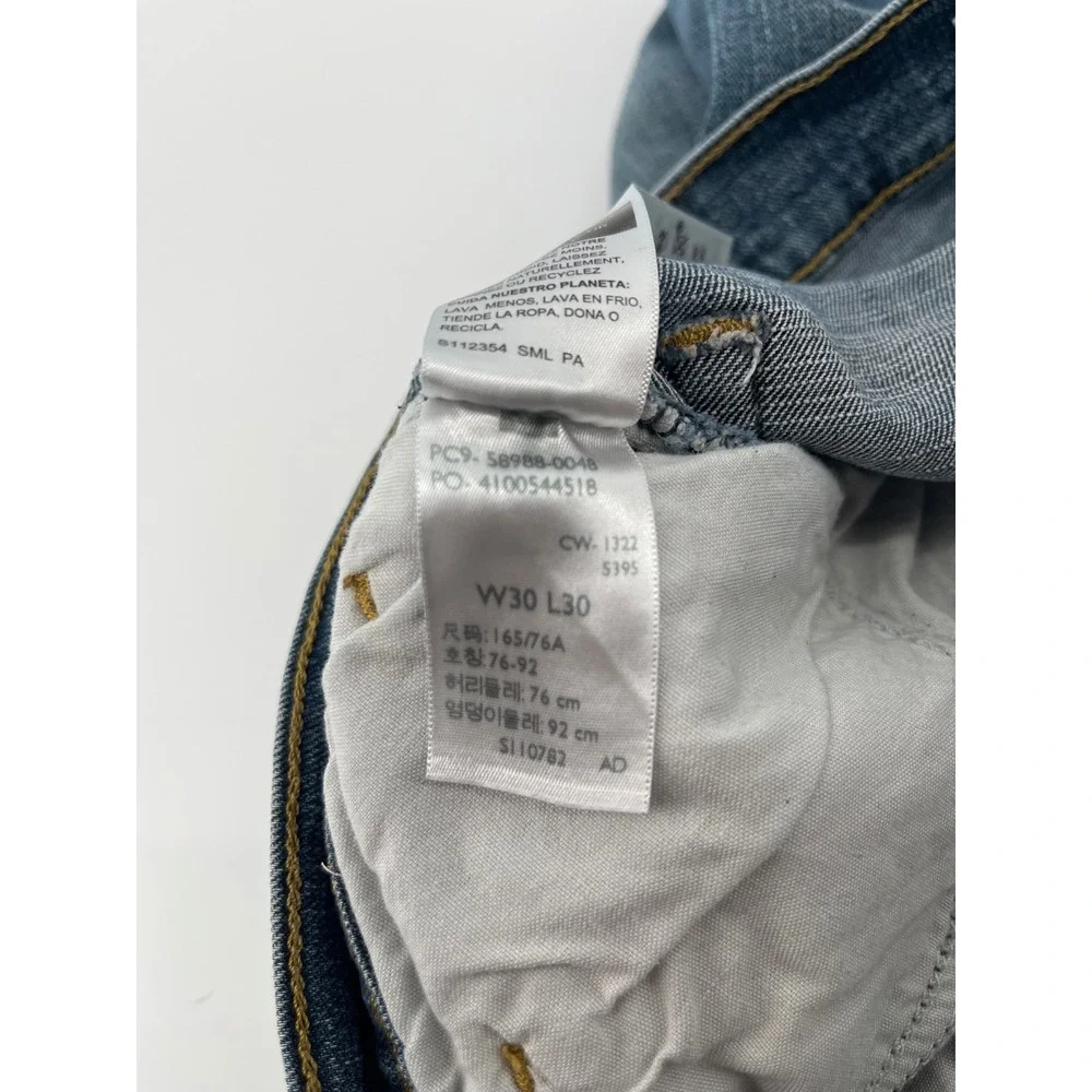 Signature by Levi Strauss Straight Jeans Mens 30x30 Blue Medium Wash Denim